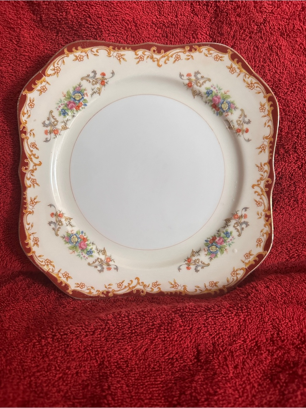 Kikusui Bone China 7 3/4" Square Salad Plate KIK14  Made In Japan